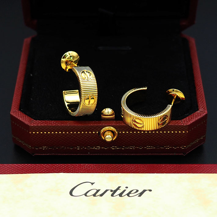 カルティエのジュエリー カルティエコピー Cartier LOVEフープイヤリング スモールモデル ビスモチーフ ラブピアス 2701237 カルティエ ピアス ラブ - 画像 (11)
