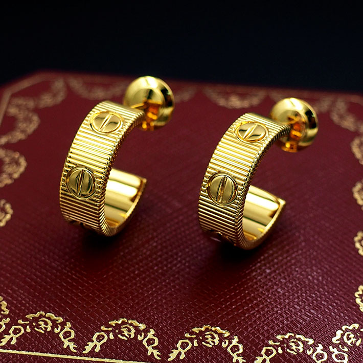 カルティエのジュエリー カルティエコピー Cartier LOVEフープイヤリング スモールモデル ビスモチーフ ラブピアス 2701237 カルティエ ピアス ラブ - 画像 (10)