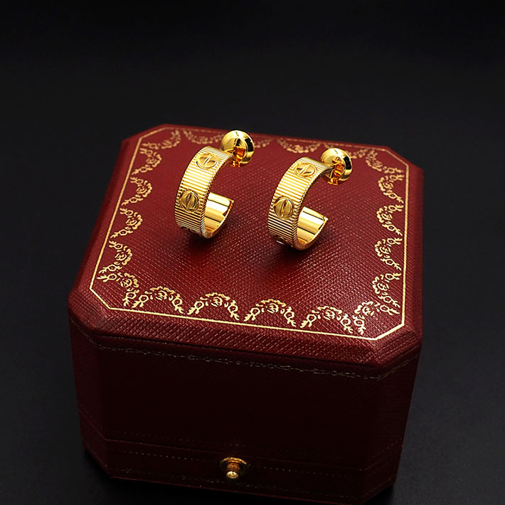 カルティエのジュエリー カルティエコピー Cartier LOVEフープイヤリング スモールモデル ビスモチーフ ラブピアス 2701237 カルティエ ピアス ラブ - 画像 (9)