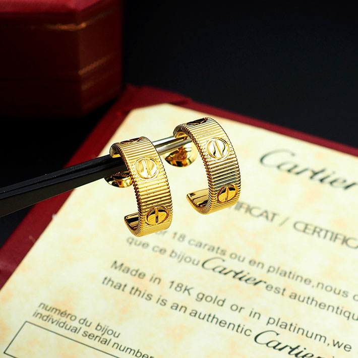 カルティエのジュエリー カルティエコピー Cartier LOVEフープイヤリング スモールモデル ビスモチーフ ラブピアス 2701237 カルティエ ピアス ラブ - 画像 (7)