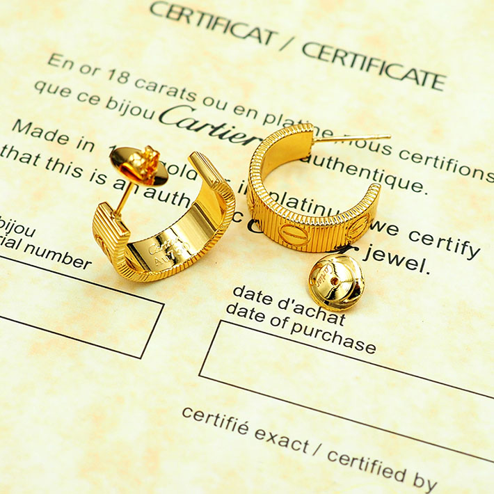カルティエのジュエリー カルティエコピー Cartier LOVEフープイヤリング スモールモデル ビスモチーフ ラブピアス 2701237 カルティエ ピアス ラブ - 画像 (6)