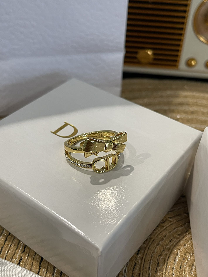 ディオール アウトレット店舗 ディオールコピー Dior CD Bow リング メタル クリスタル R2798WOMCY_D319 ディオール指輪コピー - 画像 (10)