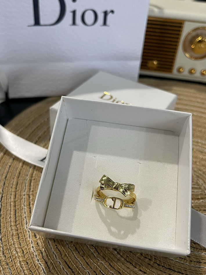 ディオール アウトレット店舗 ディオールコピー Dior CD Bow リング メタル クリスタル R2798WOMCY_D319 ディオール指輪コピー - 画像 (5)