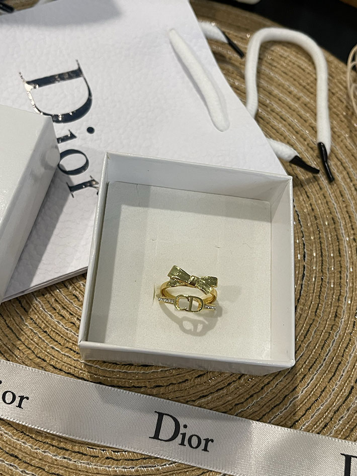 ディオール アウトレット店舗 ディオールコピー Dior CD Bow リング メタル クリスタル R2798WOMCY_D319 ディオール指輪コピー - 画像 (4)