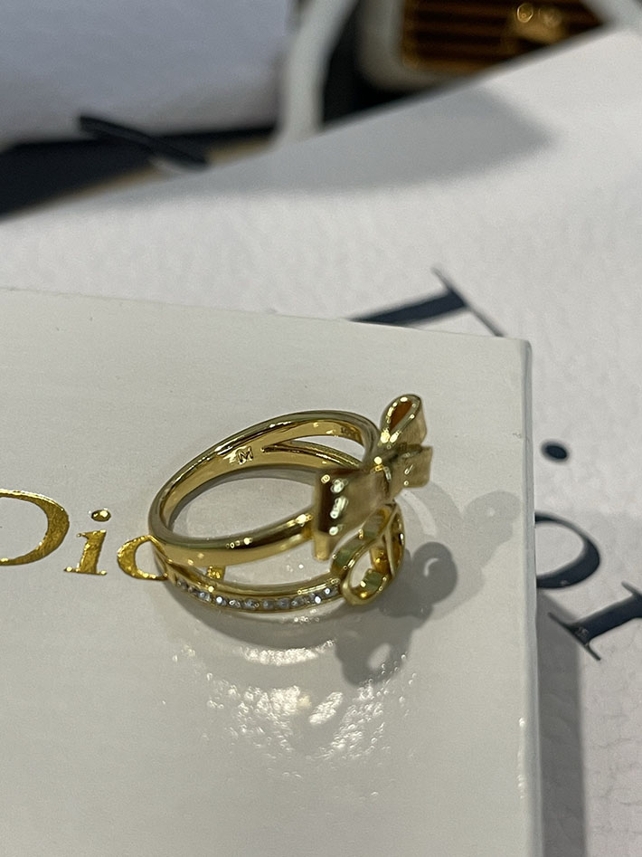 ディオール アウトレット店舗 ディオールコピー Dior CD Bow リング メタル クリスタル R2798WOMCY_D319 ディオール指輪コピー - 画像 (3)