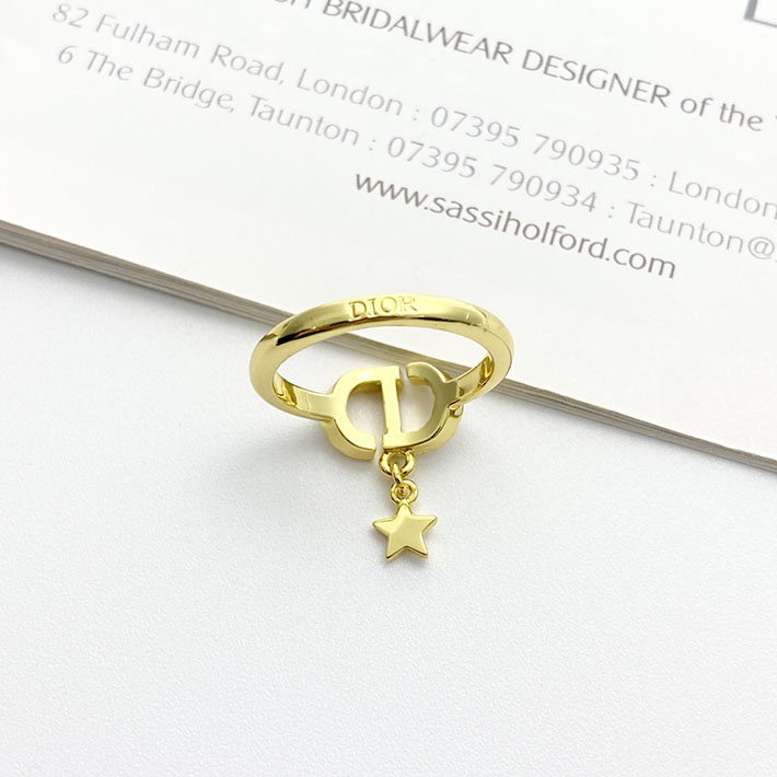ディオール アウトレット店舗 ディオールコピー Dior CDロゴ スターチャーム リング 指輪 ゴールド 2701108 ディオール指輪コピー - 画像 (7)