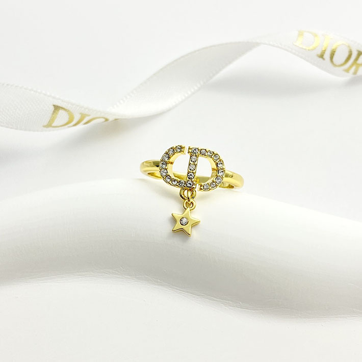 ディオール アウトレット店舗 ディオールコピー Dior CDロゴ スターチャーム リング 指輪 ゴールド 2701108 ディオール指輪コピー - 画像 (6)