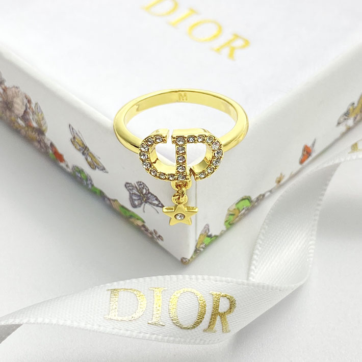 ディオール アウトレット店舗 ディオールコピー Dior CDロゴ スターチャーム リング 指輪 ゴールド 2701108 ディオール指輪コピー - 画像 (4)