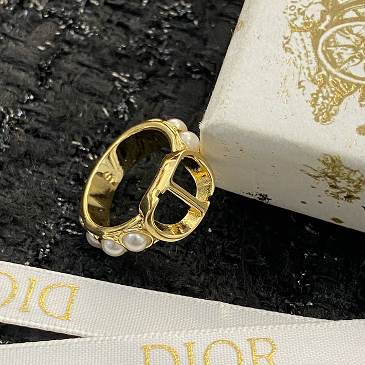 ディオール アウトレット店舗 ディオールコピー Dior CD フェイクパール ゴールド リング 指輪 2701116 Dior リング 人気 - 画像 (5)
