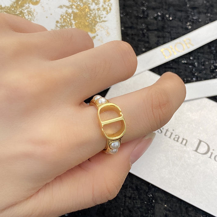 ディオール アウトレット店舗 ディオールコピー Dior CD フェイクパール ゴールド リング 指輪 2701116 Dior リング 人気 - 画像 (2)