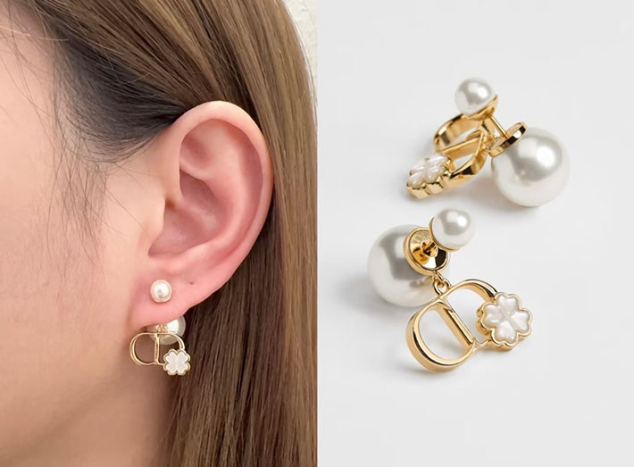 ディオール アウトレット店舗 ディオールコピー Dior Tribales ピアス ホワイト レジンパール 2701144 ディオール ピアス シルバー - 画像 (2)