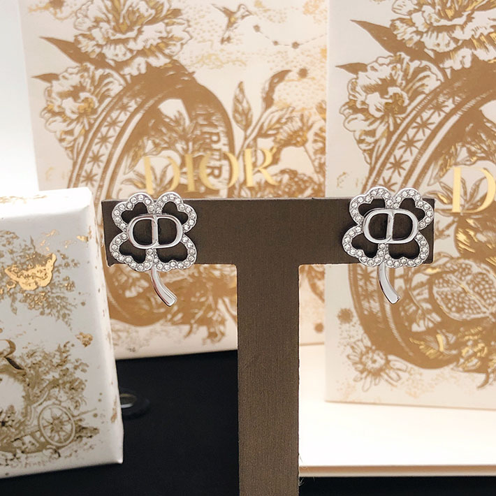 ディオール アウトレット店舗 ディオールコピー Dior CD Shiny Clover ピアス 2701147 ディオール ピアス シルバー - 画像 (2)