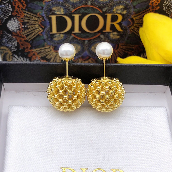 ディオール アウトレット店舗 ディオールコピー Dior Pearl Mise En Dior Tribales Earrings Gold 2701153 ディオール ピアス 安い - 画像 (6)
