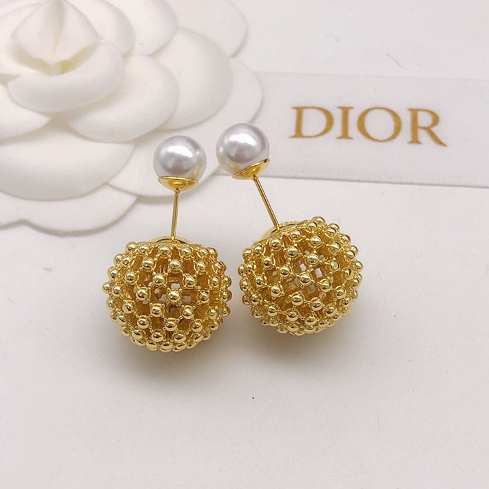 ディオール アウトレット店舗 ディオールコピー Dior Pearl Mise En Dior Tribales Earrings Gold 2701153 ディオール ピアス 安い - 画像 (5)