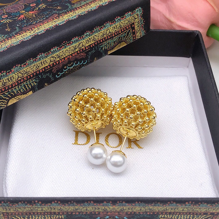 ディオール アウトレット店舗 ディオールコピー Dior Pearl Mise En Dior Tribales Earrings Gold 2701153 ディオール ピアス 安い - 画像 (4)