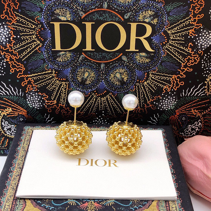 ディオール アウトレット店舗 ディオールコピー Dior Pearl Mise En Dior Tribales Earrings Gold 2701153 ディオール ピアス 安い - 画像 (2)
