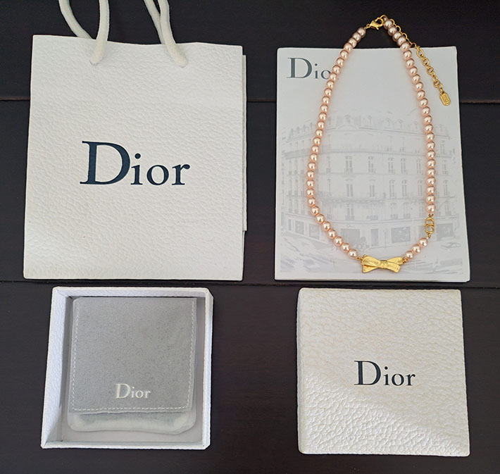 ディオール アウトレット店舗 ディオールコピー Dior ピンクパール CD Bow ネックレス N3833WOMRS_D88P ディオール ネックレス パール - 画像 (3)
