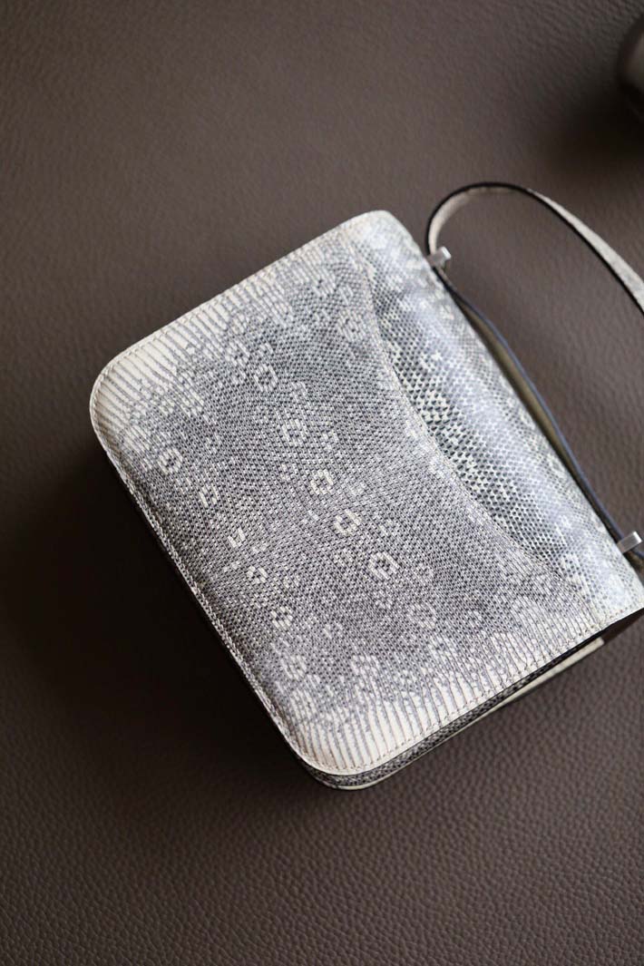 最高級エルメスコンスタンスコピー HERMES コンスタンスミニ オンブレ リザードナチュラ シルバー金具 hermes91014 エルメス コンスタンス ミニ - 画像 (5)