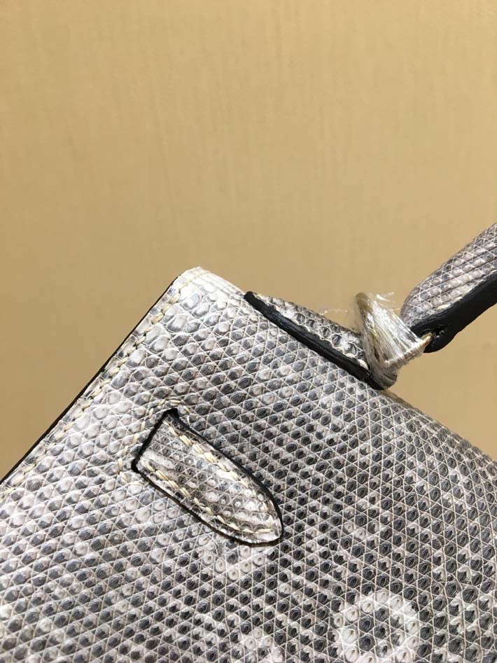 最高級エルメスケリーコピー HERMES ケリー25/外縫い オンブレ リザードナチュラ シルバー金具 hermes91015 ケリー25 人気色 - 画像 (7)