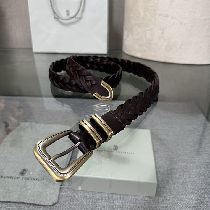 ブルネロ クチネリ アウトレット Brunello Cucinelli チップ付き リバースカーフスキン メッシュベルト 2702018 ブルネロ クチネリ 店舗 - 画像 (10)