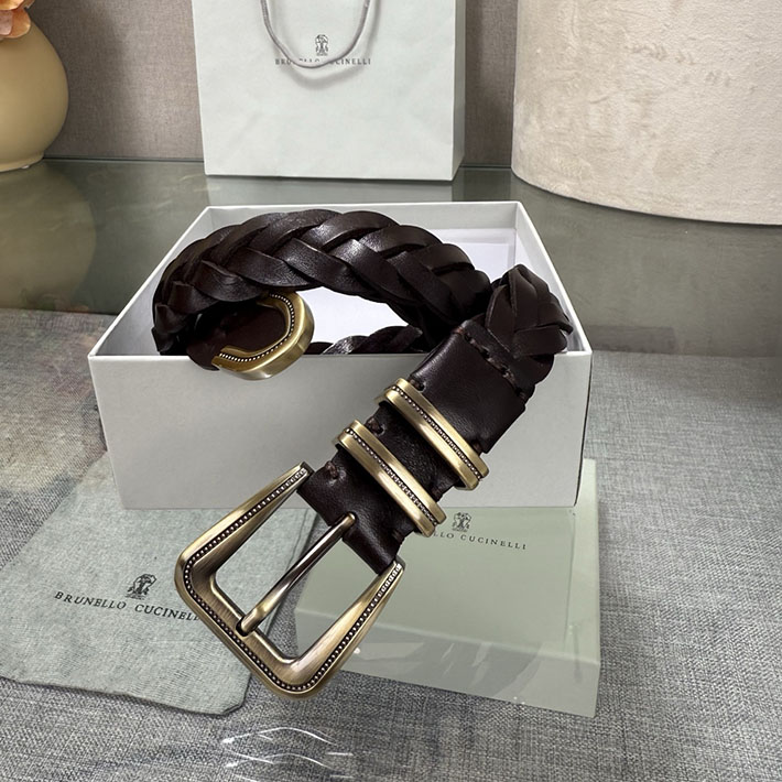 ブルネロ クチネリ アウトレット Brunello Cucinelli チップ付き リバースカーフスキン メッシュベルト 2702018 ブルネロ クチネリ 店舗 - 画像 (7)