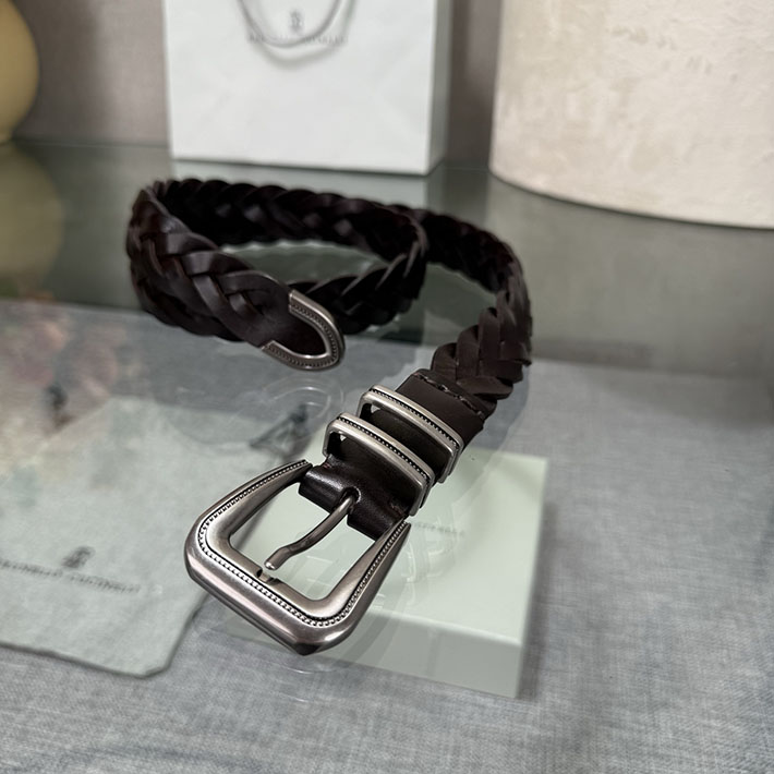 ブルネロ クチネリ アウトレット Brunello Cucinelli チップ付き リバースカーフスキン メッシュベルト 2702018 ブルネロ クチネリ 店舗 - 画像 (5)