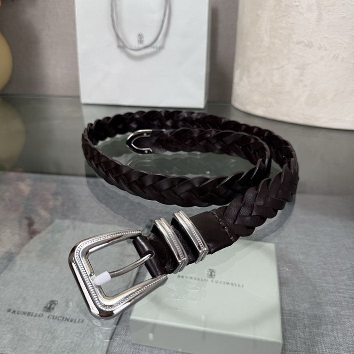 ブルネロ クチネリ アウトレット Brunello Cucinelli チップ付き リバースカーフスキン メッシュベルト 2702019 ブルネロ クチネリ ベルト メンズ - 画像 (9)