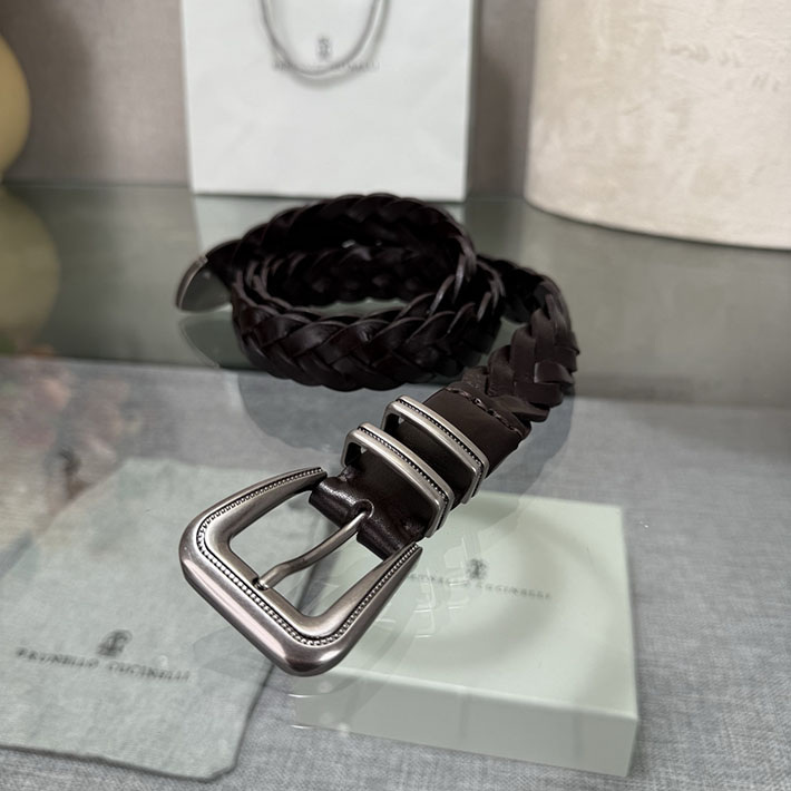 ブルネロ クチネリ アウトレット Brunello Cucinelli チップ付き リバースカーフスキン メッシュベルト 2702022 ブルネロ クチネリ ベルト - 画像 (5)