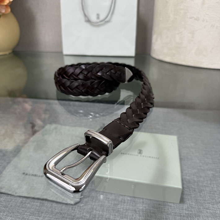 ブルネロ クチネリ アウトレット Brunello Cucinelli チップ付き リバースカーフスキン メッシュベルト 2702025 ブルネロ クチネリ ベルト 定価 - 画像 (6)