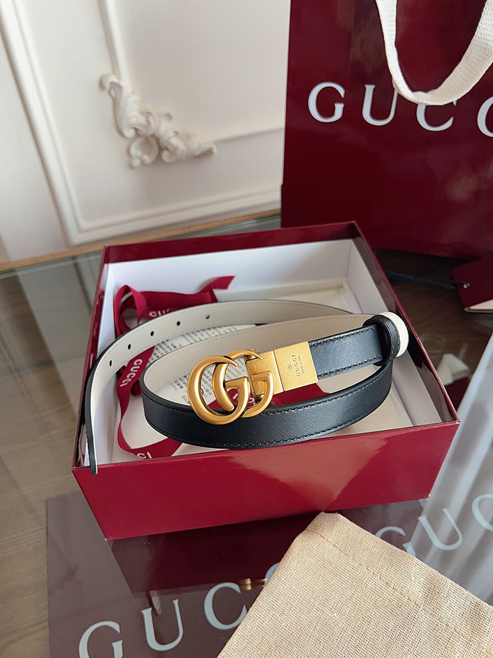 グッチ アウトレット店舗 GUCCI 20mm GGエンブレム リバーシブル スリムベルト 659418 0YATC 1089 グッチ ベルト レディース アウトレット - 画像 (6)