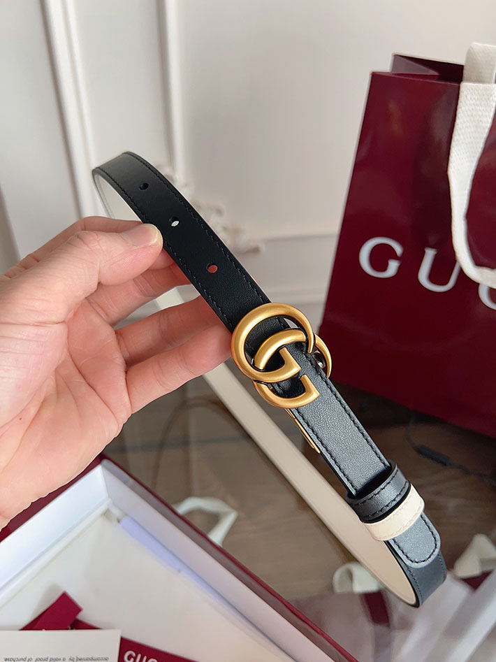 グッチ アウトレット店舗 GUCCI 20mm GGエンブレム リバーシブル スリムベルト 659418 0YATC 1089 グッチ ベルト レディース アウトレット - 画像 (3)