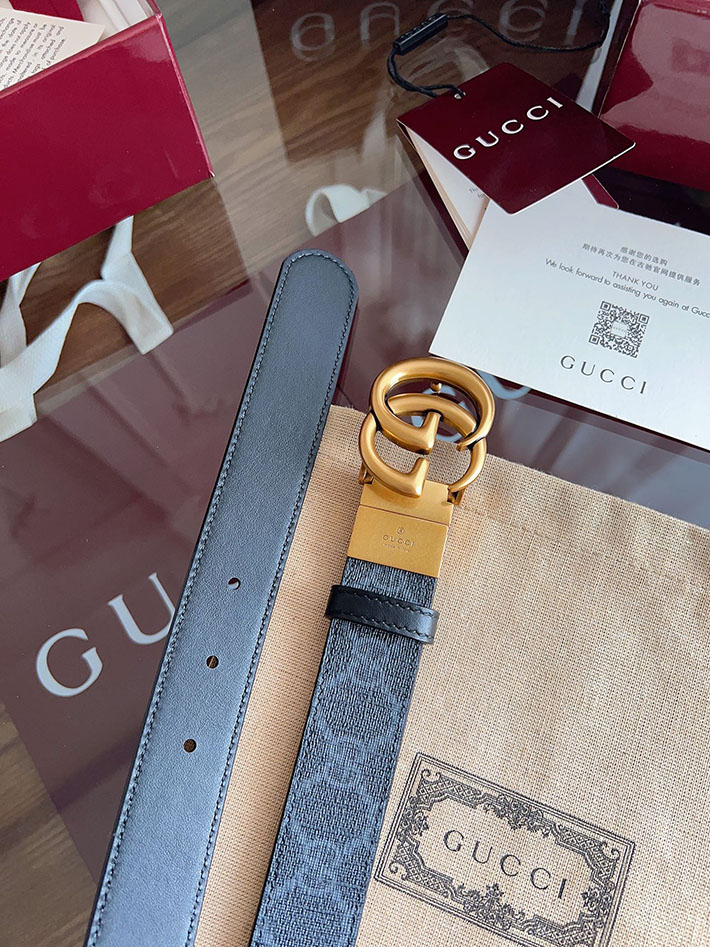 グッチ アウトレット店舗 GUCCI Gバックル 30mm GGスプリームキャンバス レディースベルト 2702044 グッチ ベルト レディース リバーシブル - 画像 (8)