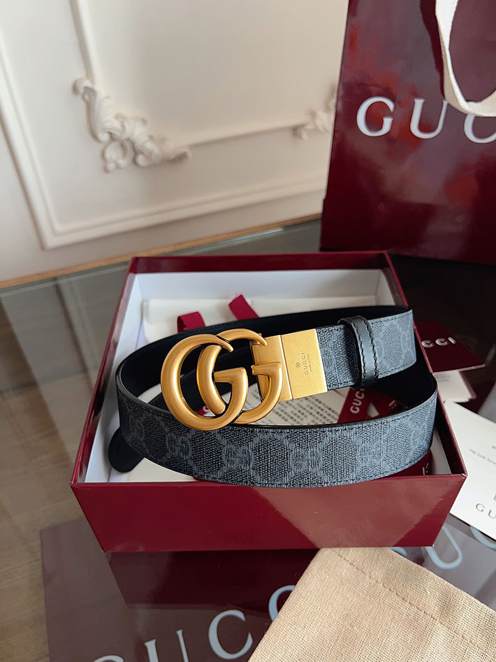グッチ アウトレット店舗 GUCCI Gバックル 30mm GGスプリームキャンバス レディースベルト 2702044 グッチ ベルト レディース リバーシブル - 画像 (6)
