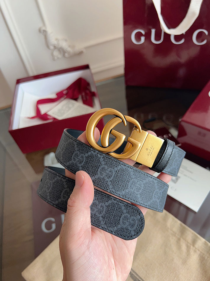 グッチ アウトレット店舗 GUCCI Gバックル 30mm GGスプリームキャンバス レディースベルト 2702044 グッチ ベルト レディース リバーシブル - 画像 (4)