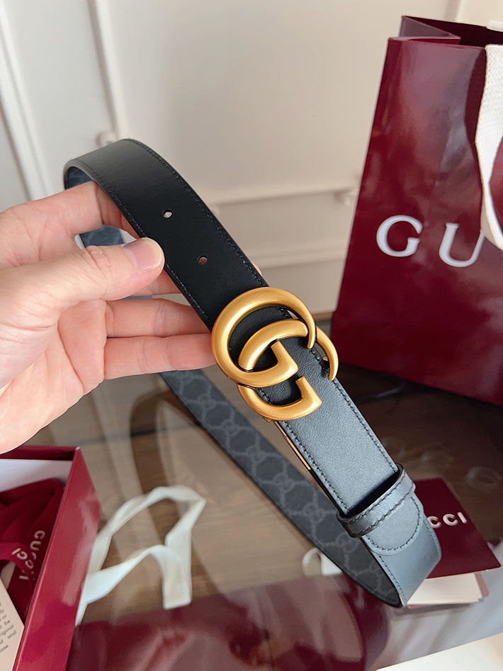 グッチ アウトレット店舗 GUCCI Gバックル 30mm GGスプリームキャンバス レディースベルト 2702044 グッチ ベルト レディース リバーシブル - 画像 (2)
