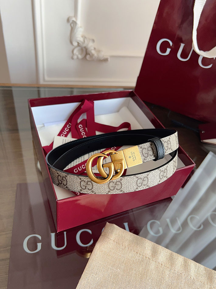 グッチ アウトレット店舗 GUCCI Gバックル 20mm GGスプリームキャンバス レディースベルト 2702045 グッチ ベルト レディース サイズ - 画像 (7)