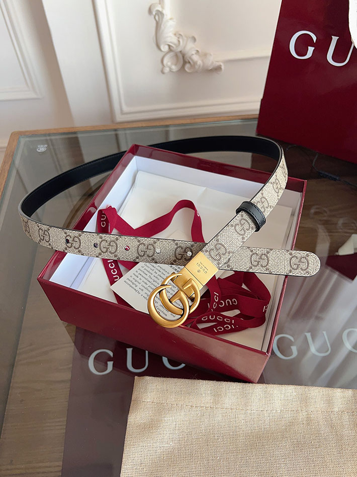 グッチ アウトレット店舗 GUCCI Gバックル 20mm GGスプリームキャンバス レディースベルト 2702045 グッチ ベルト レディース サイズ - 画像 (4)