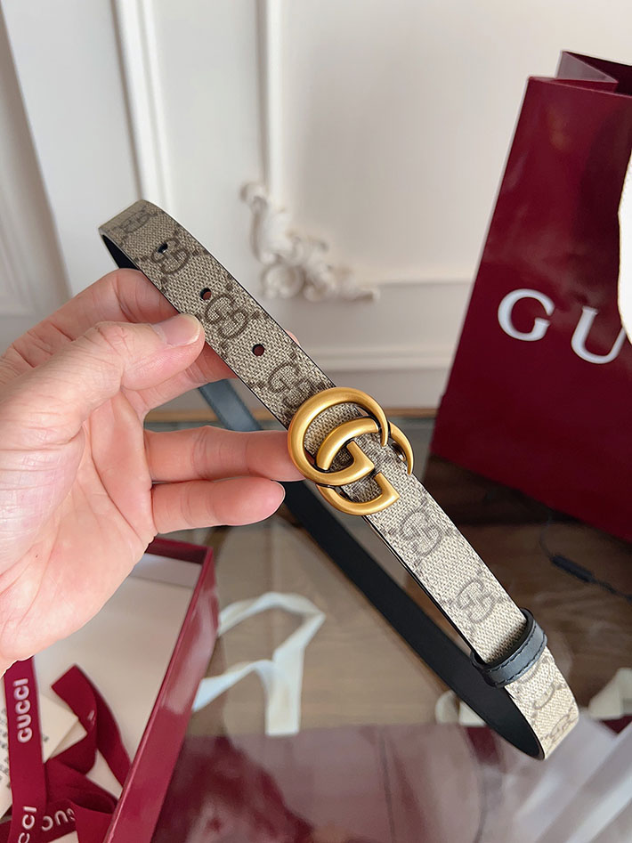 グッチ アウトレット店舗 GUCCI Gバックル 20mm GGスプリームキャンバス レディースベルト 2702045 グッチ ベルト レディース サイズ - 画像 (3)