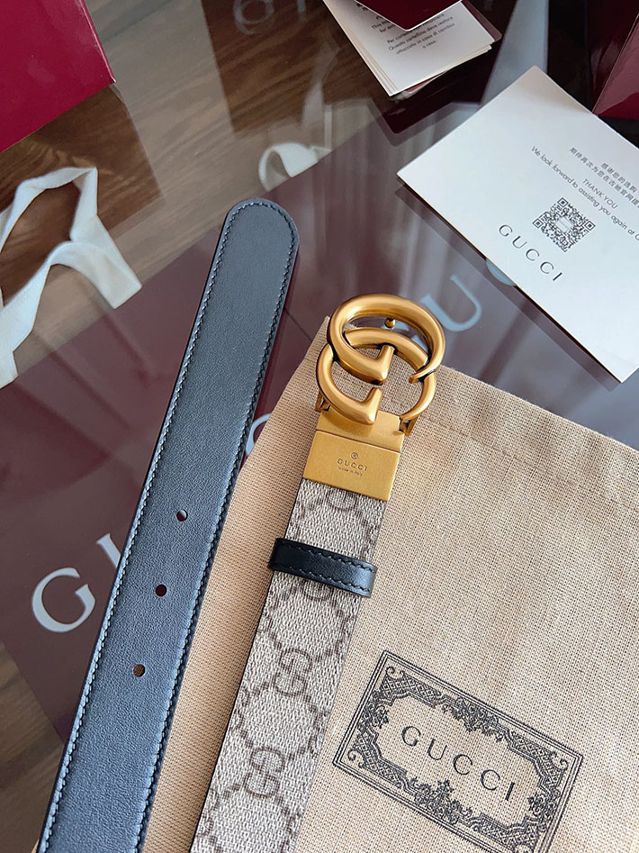 グッチ アウトレット店舗 GUCCI Gバックル 30mm GGスプリームキャンバス レディースベルト 2702046 GUCCI ベルト レディース - 画像 (8)