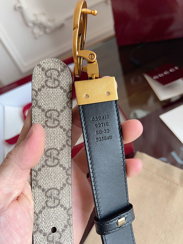 グッチ アウトレット店舗 GUCCI Gバックル 30mm GGスプリームキャンバス レディースベルト 2702046 GUCCI ベルト レディース - 画像 (7)
