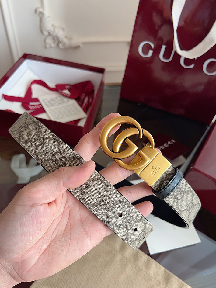 グッチ アウトレット店舗 GUCCI Gバックル 30mm GGスプリームキャンバス レディースベルト 2702046 GUCCI ベルト レディース - 画像 (5)