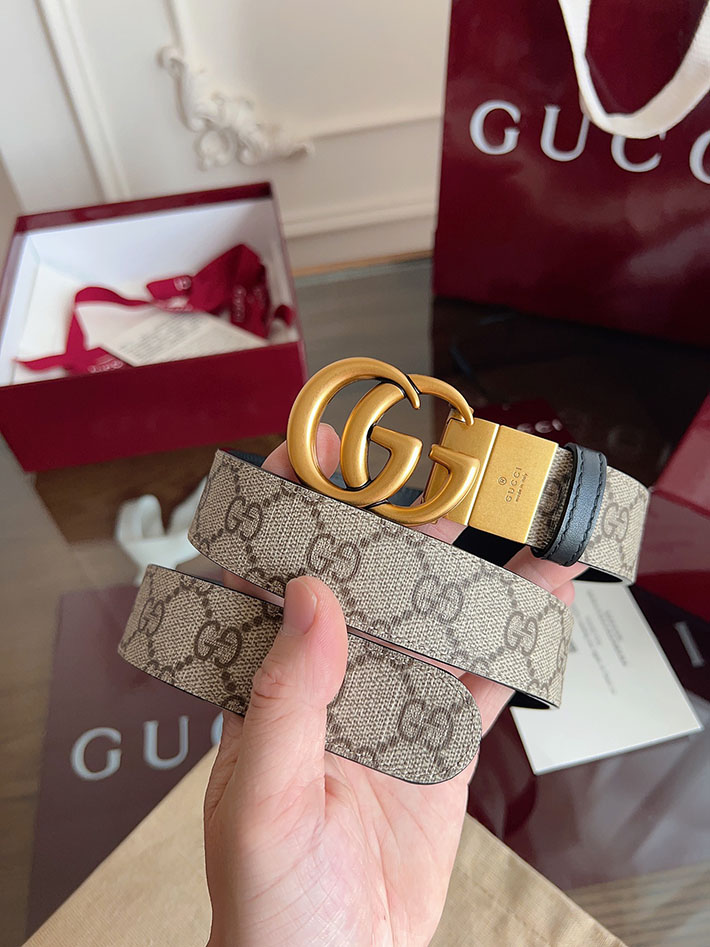 グッチ アウトレット店舗 GUCCI Gバックル 30mm GGスプリームキャンバス レディースベルト 2702046 GUCCI ベルト レディース - 画像 (4)