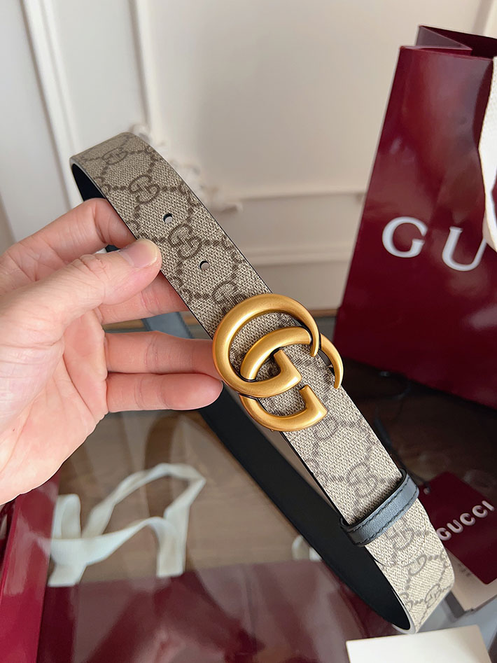 グッチ アウトレット店舗 GUCCI Gバックル 30mm GGスプリームキャンバス レディースベルト 2702046 GUCCI ベルト レディース - 画像 (3)