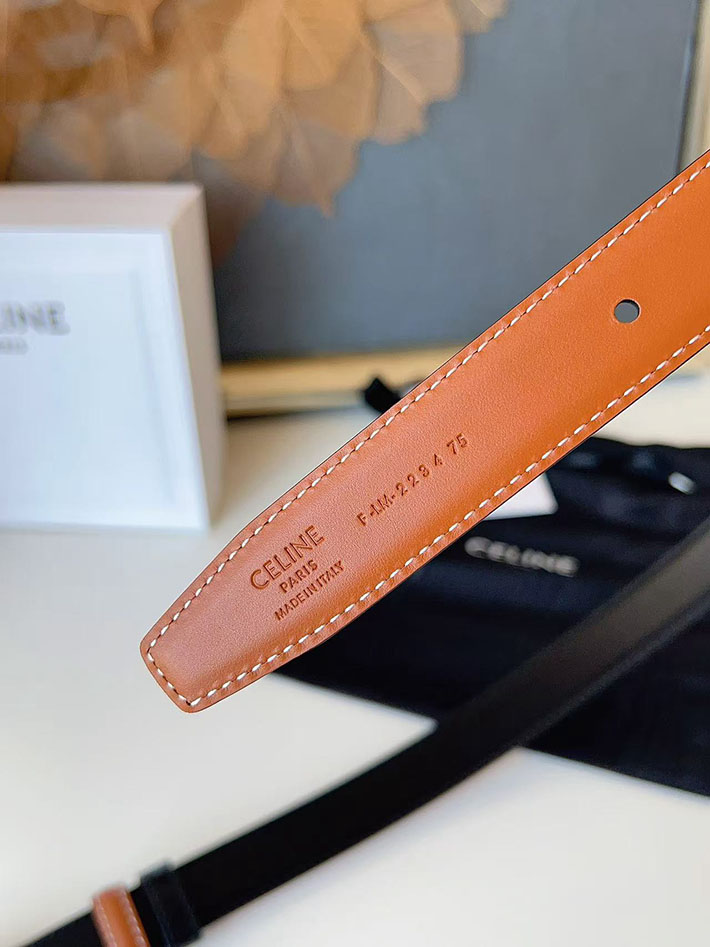 セリーヌ アウトレット店舗 CELINE レディース ベルト リバーシブル ミディアム 25mm アリックス 2702064 セリーヌ ベルト アウトレット - 画像 (2)
