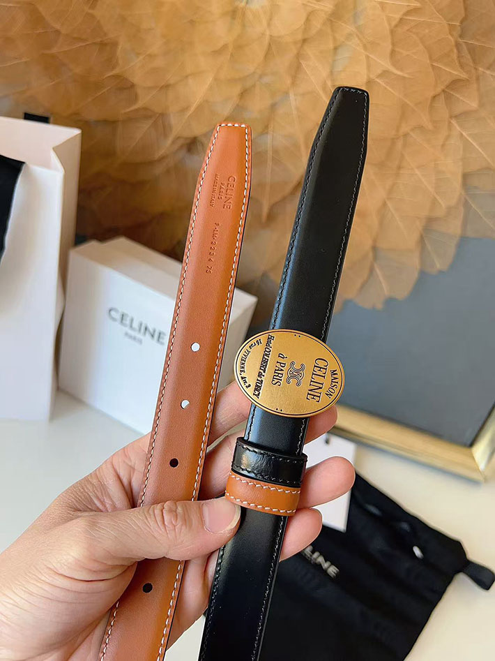セリーヌ アウトレット店舗 CELINE レディース ベルト リバーシブル ミディアム 25mm アリックス 2702065 セリーヌ ベルト リバーシブル - 画像 (2)