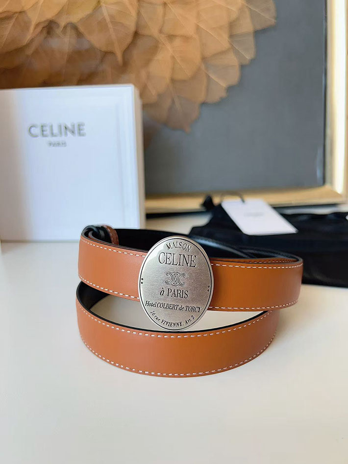 セリーヌ アウトレット店舗 CELINE レディース ベルト リバーシブル ミディアム 25mm アリックス 2702066 セリーヌ ベルト トリオンフ - 画像 (6)