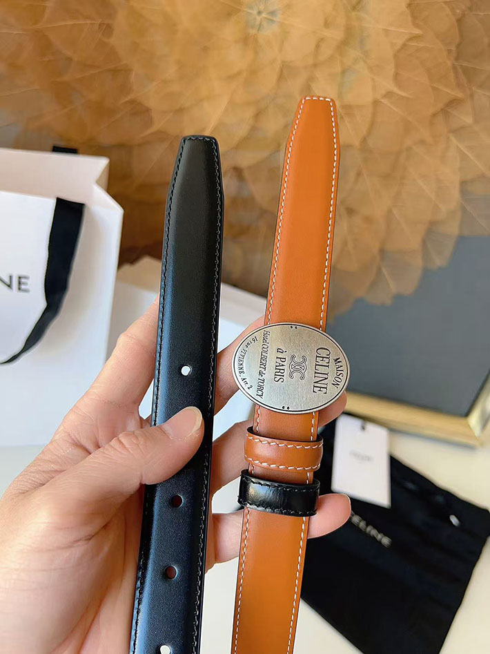 セリーヌ アウトレット店舗 CELINE レディース ベルト リバーシブル ミディアム 25mm アリックス 2702066 セリーヌ ベルト トリオンフ - 画像 (4)