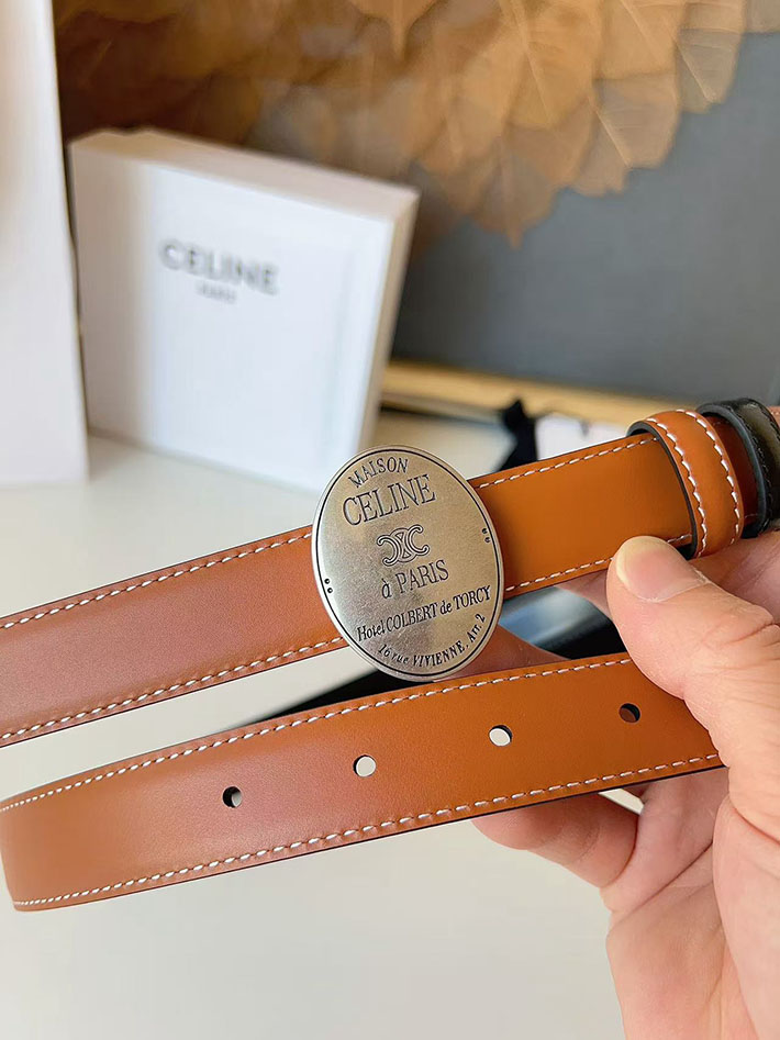 セリーヌ アウトレット店舗 CELINE レディース ベルト リバーシブル ミディアム 25mm アリックス 2702066 セリーヌ ベルト トリオンフ - 画像 (2)