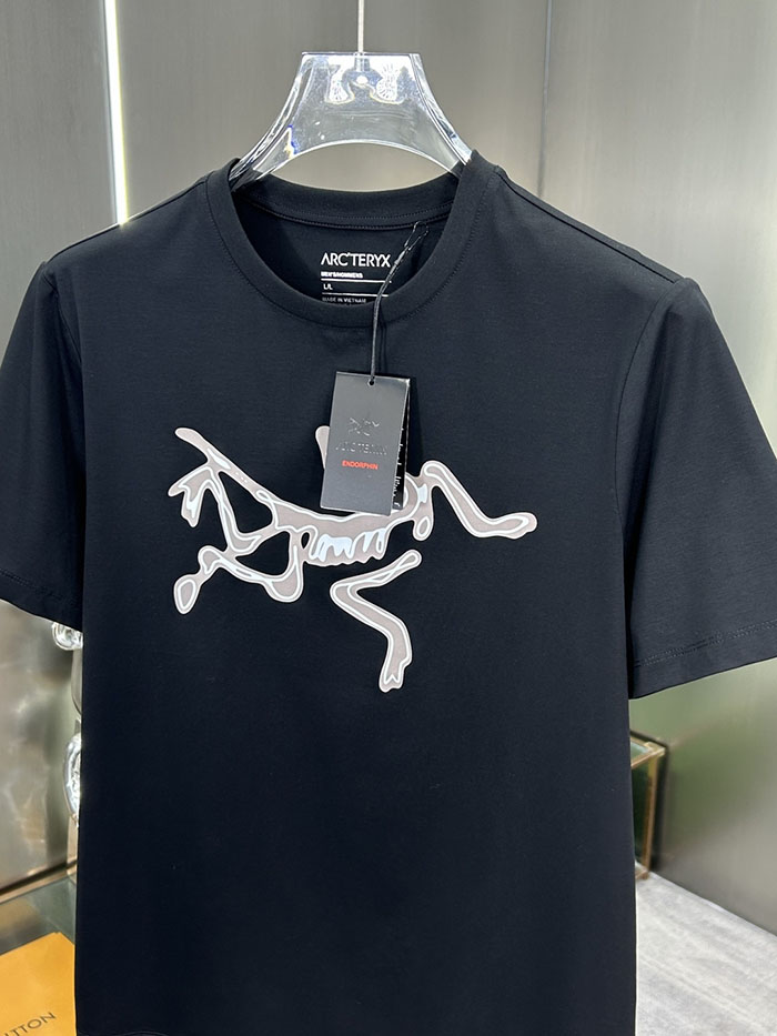 アークテリクス 服 コピー 人気店 ARC'TERYX 26SS サーマルバードプリント シルケット綿半袖Tシャツ JP2525(010679) アークテリクス Tシャツ アウトレット - 画像 (9)