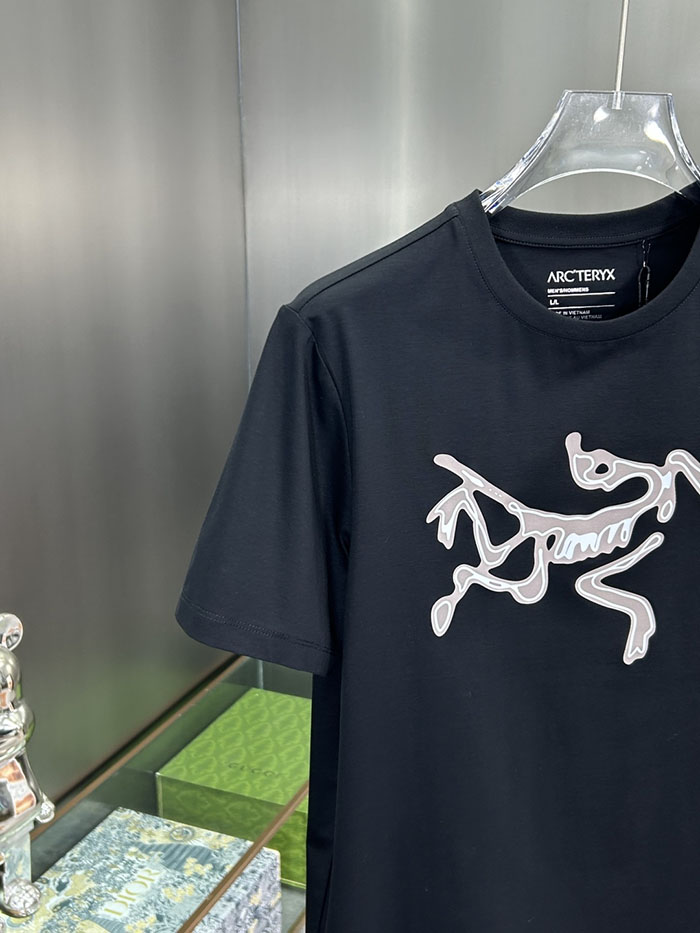 アークテリクス 服 コピー 人気店 ARC'TERYX 26SS サーマルバードプリント シルケット綿半袖Tシャツ JP2525(010679) アークテリクス Tシャツ アウトレット - 画像 (8)